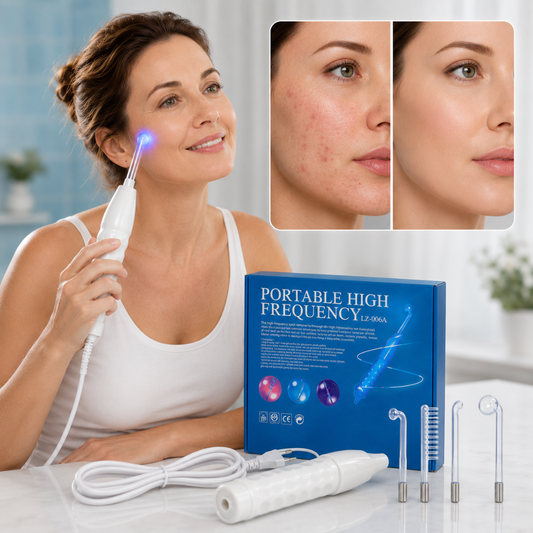Portable High Frequency Facial Wand | Clear Breakouts, Calm Redness & Restore Skin Confidence Fast